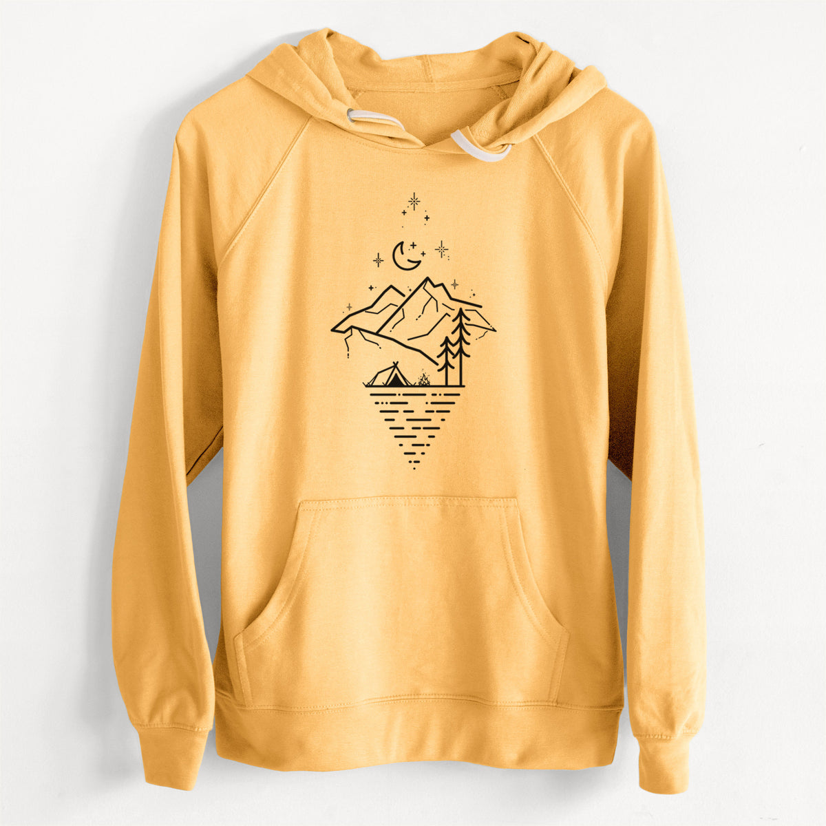 Camp Diamond  - Unisex Slim Fit Loopback Terry Hoodie