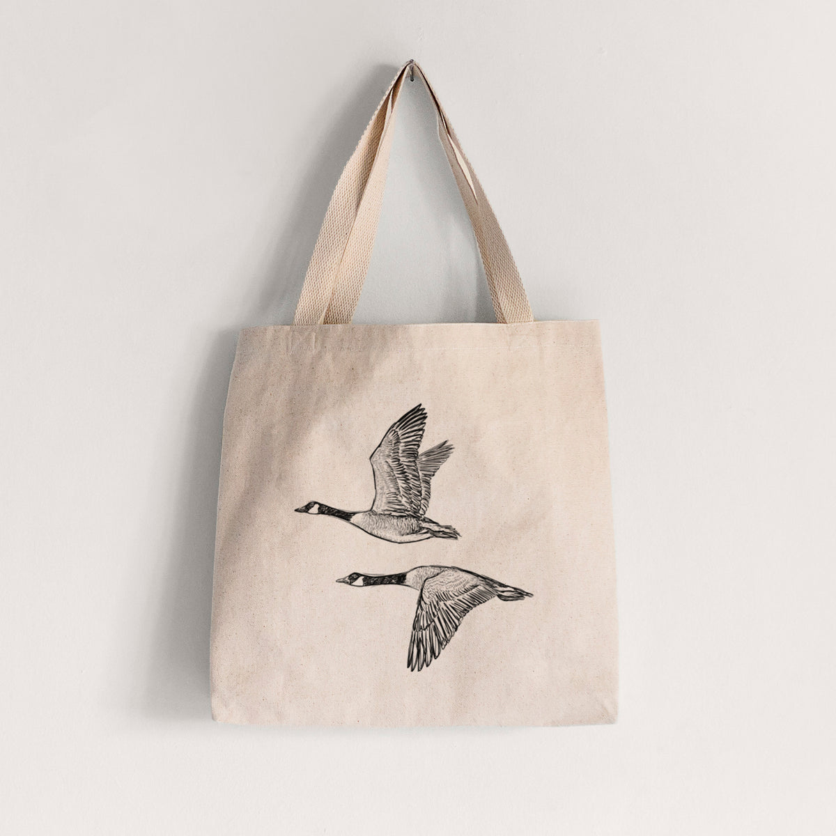 Canada Geese in Flight - Branta canadensis - Tote Bag in Beige