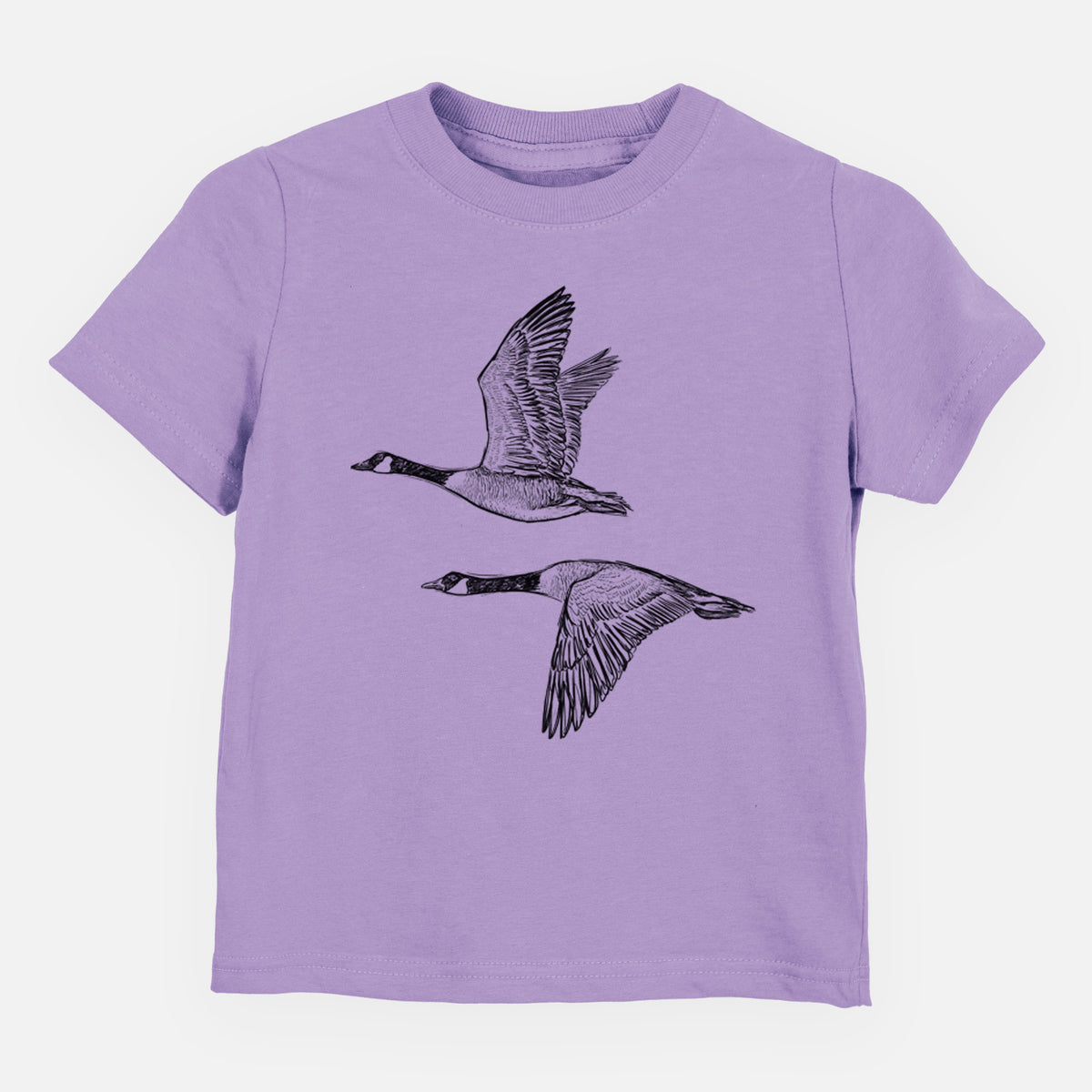 Canada Geese in Flight - Branta canadensis - Toddler/Youth Shirt in Lavender