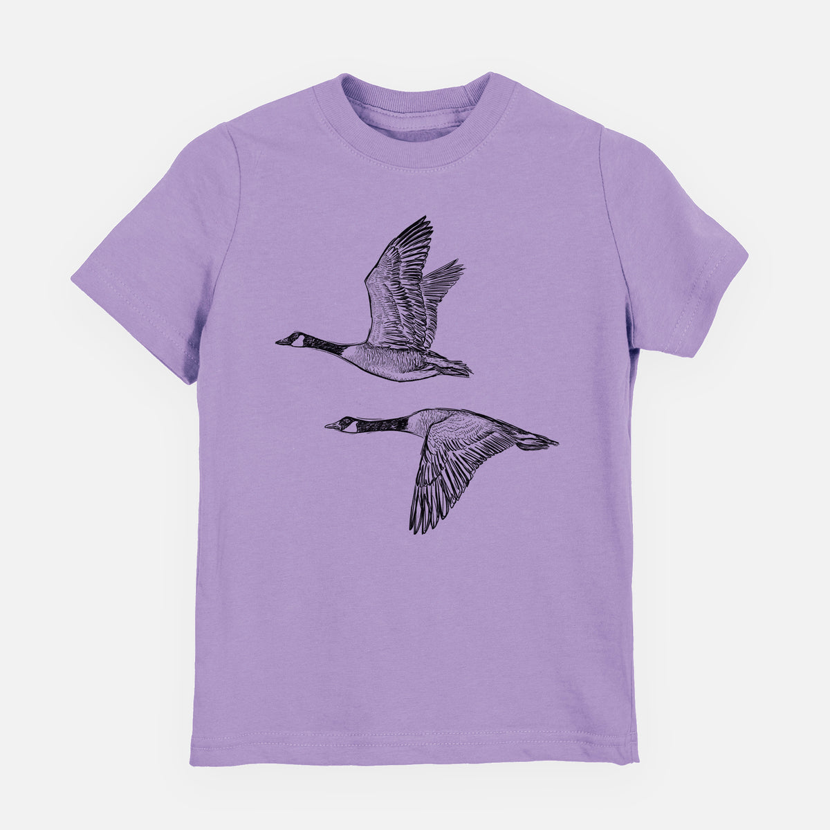 Canada Geese in Flight - Branta canadensis - Toddler/Youth Shirt in Lavender