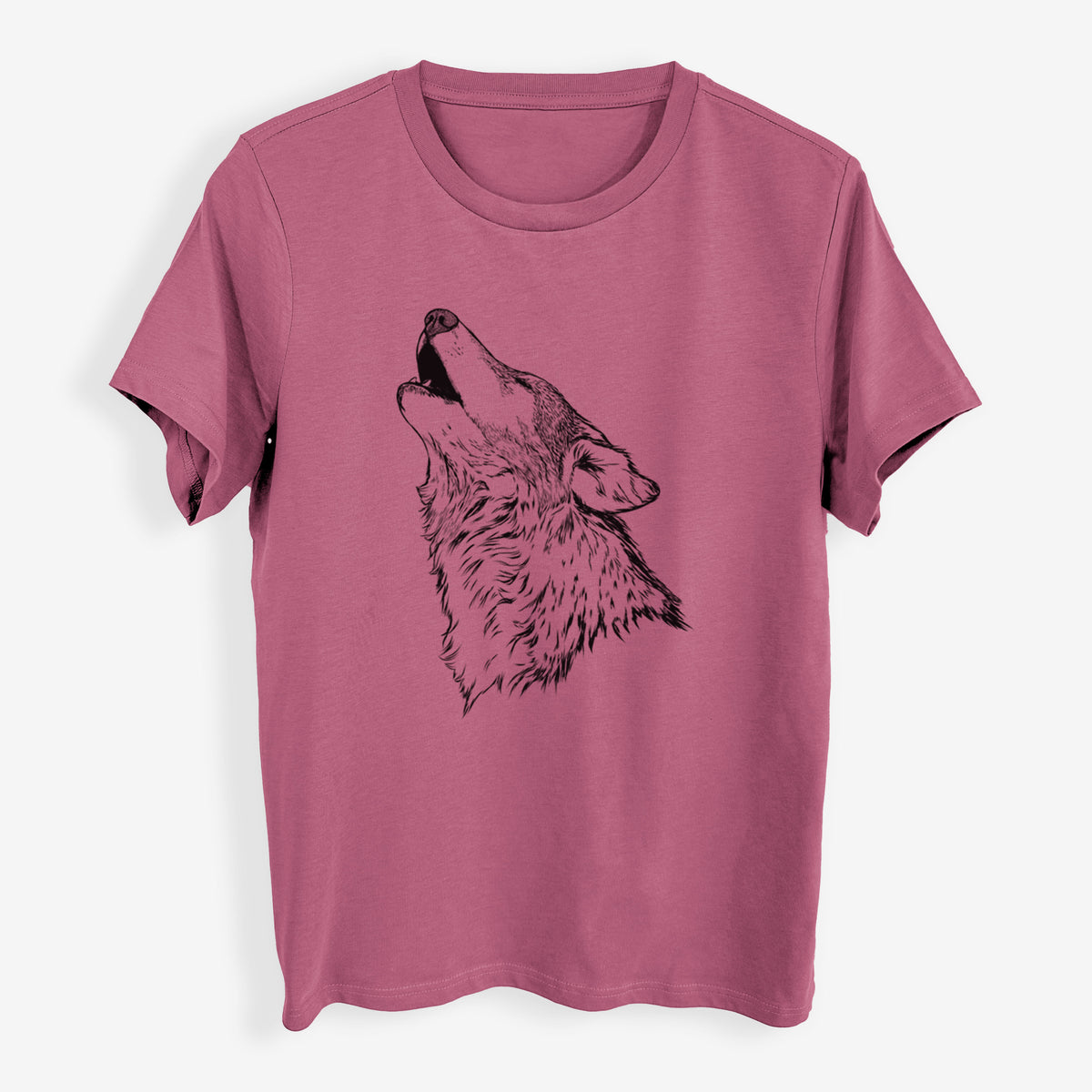 Canis lupus - Grey Wolf Howling - Womens Everyday Maple Tee