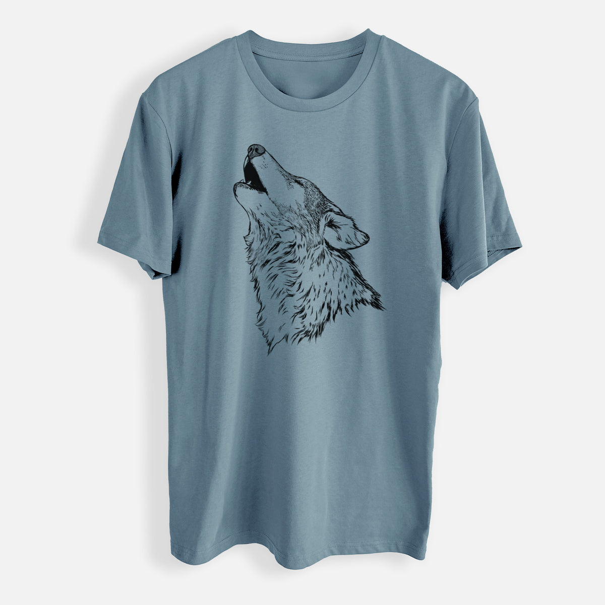 Canis lupus - Grey Wolf Howling - Mens Everyday Staple Tee