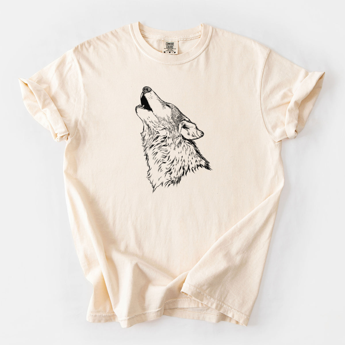 Canis lupus - Grey Wolf Howling - Unisex Comfort Colors Garment-Dyed Heavyweight T-shirt