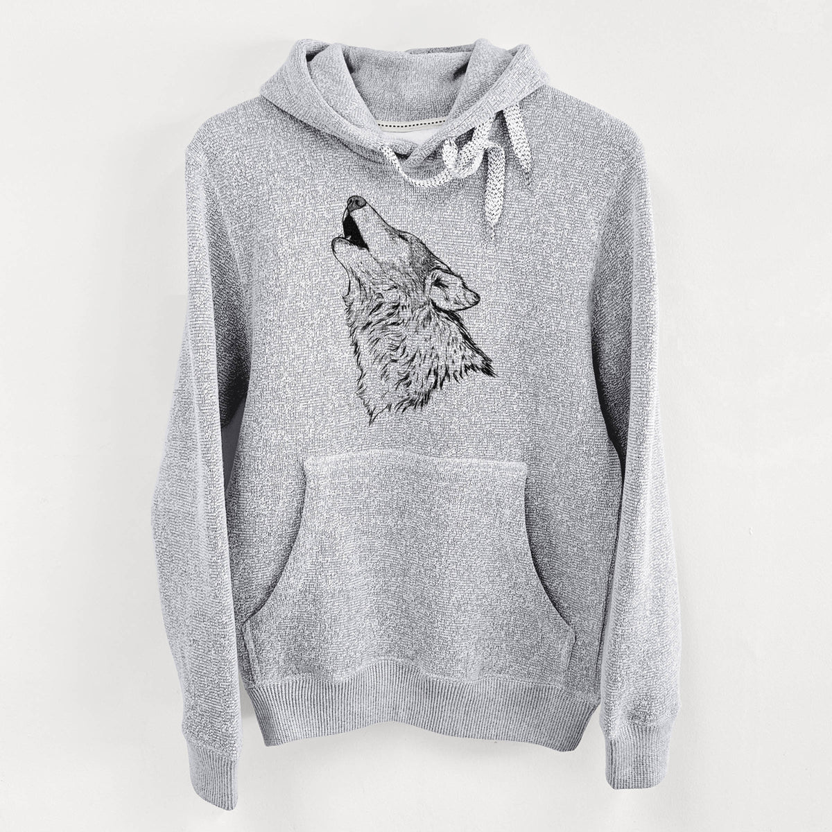 Canis lupus - Grey Wolf Howling - Knit Hoodie