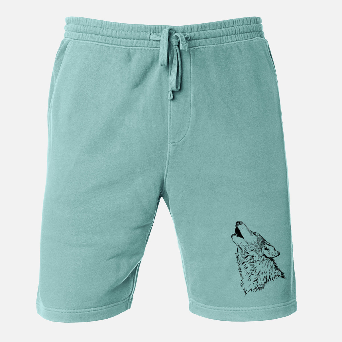 Canis lupus - Grey Wolf Howling - Unisex Pigment Dyed Shorts