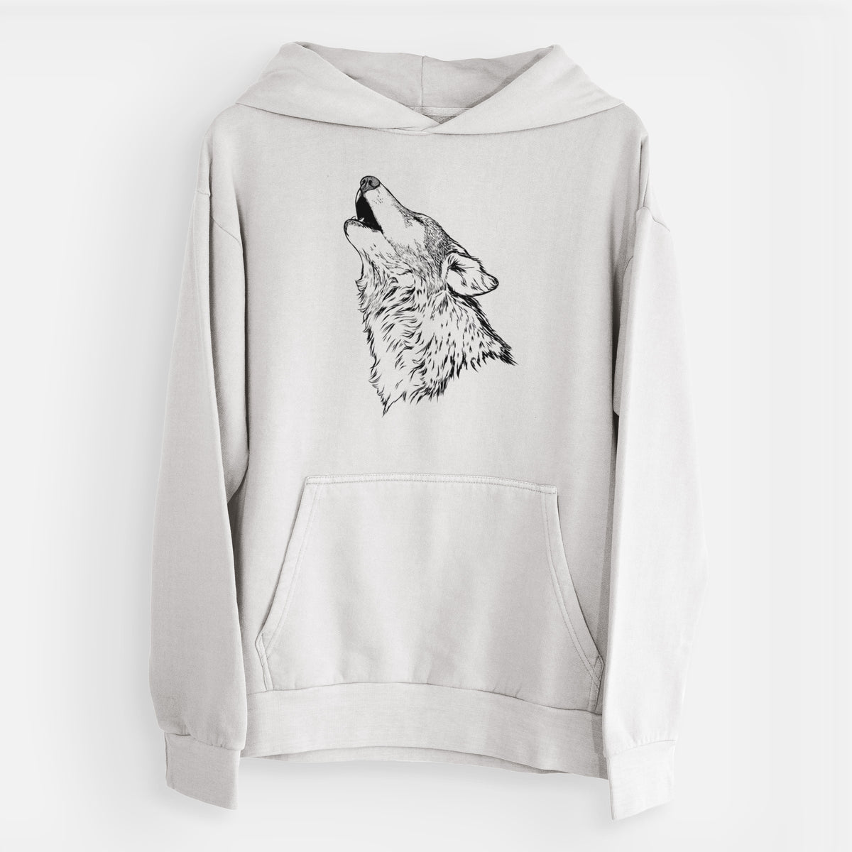 Canis lupus - Grey Wolf Howling  - Urban Heavyweight Hoodie