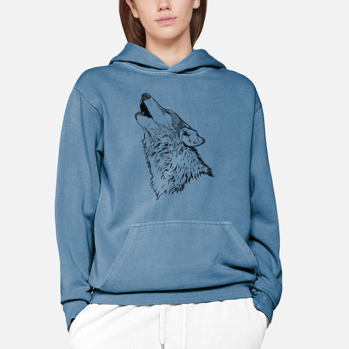 Canis lupus - Grey Wolf Howling  - Urban Heavyweight Hoodie