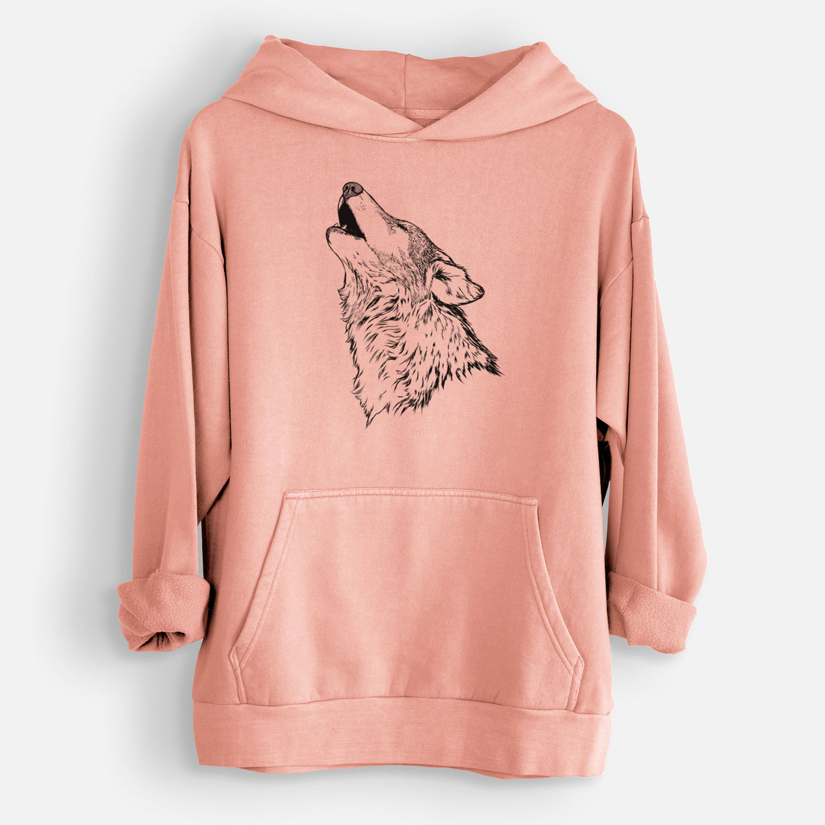 Canis lupus - Grey Wolf Howling  - Urban Heavyweight Hoodie