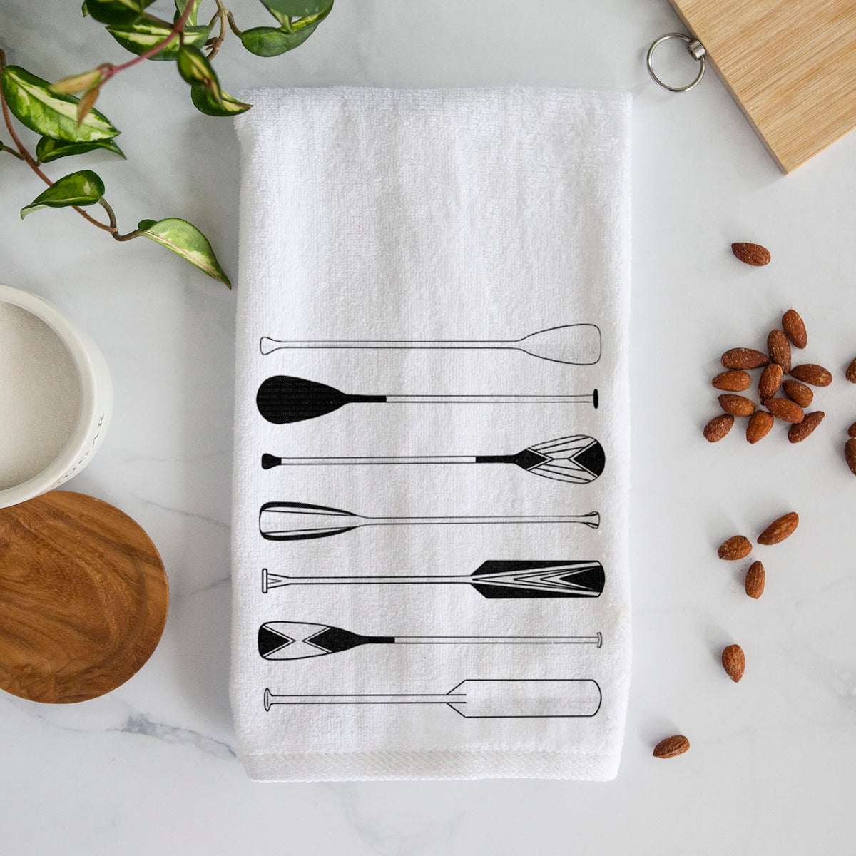 Canoe Paddles Premium Decorative Hand Towel