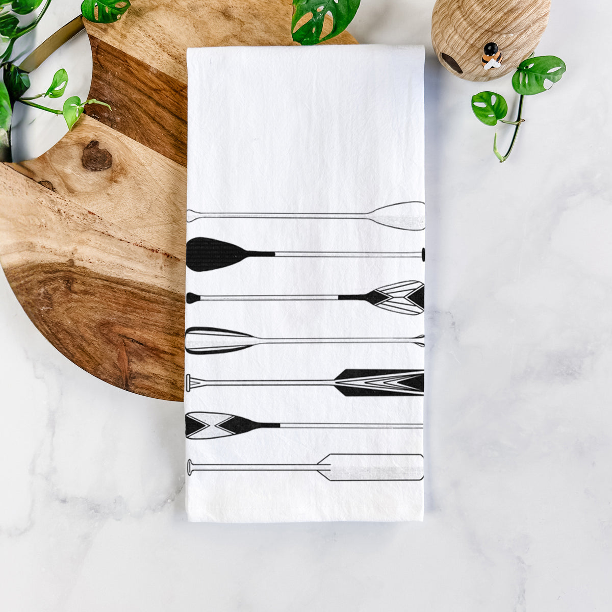Canoe Paddles Tea Towel