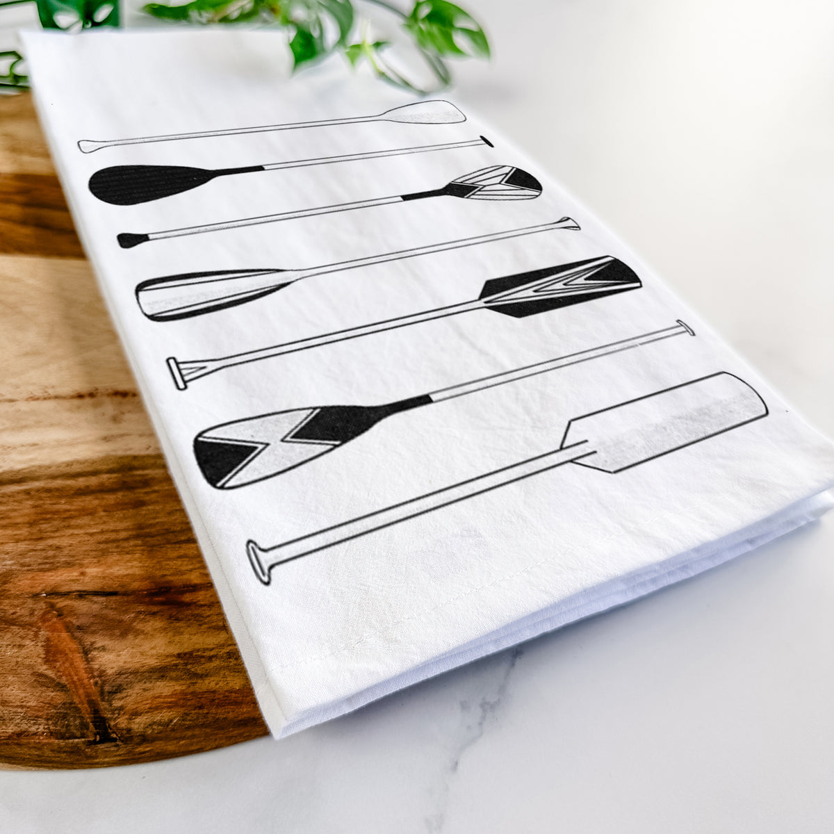 Canoe Paddles Tea Towel