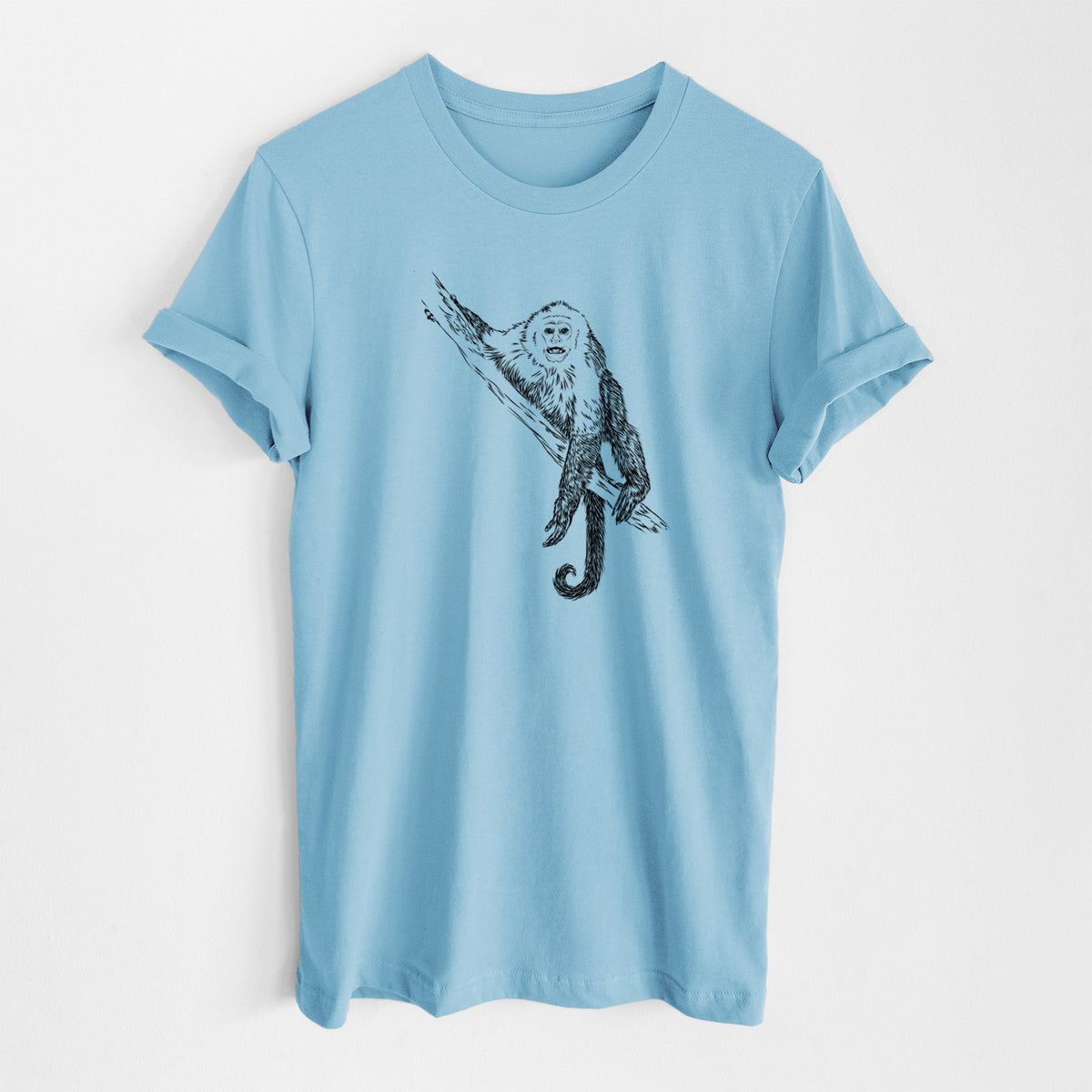 Capuchin Monkey - Cebus imitator - Lightweight 100% Cotton Unisex Crewneck