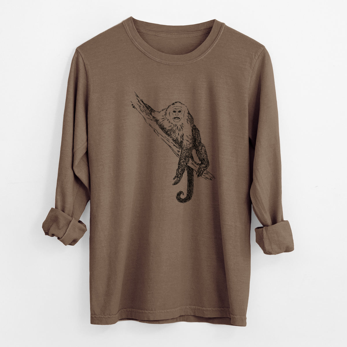 Capuchin Monkey - Cebus imitator - Unisex Comfort Colors 100% Cotton Long Sleeve