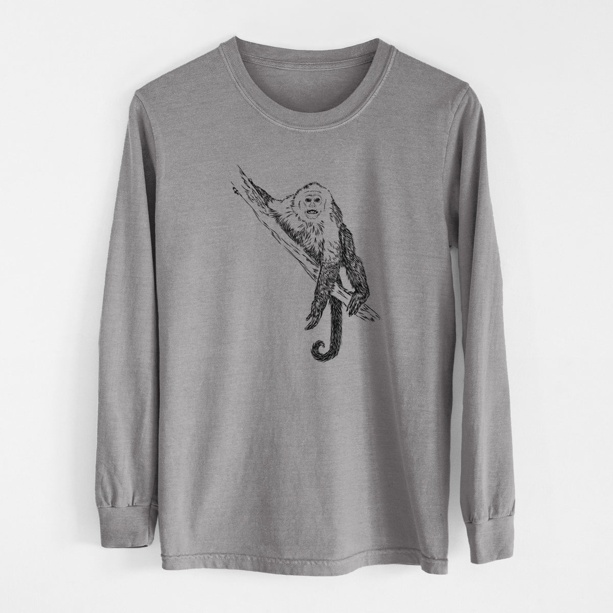Capuchin Monkey - Cebus imitator - Unisex Comfort Colors 100% Cotton Long Sleeve