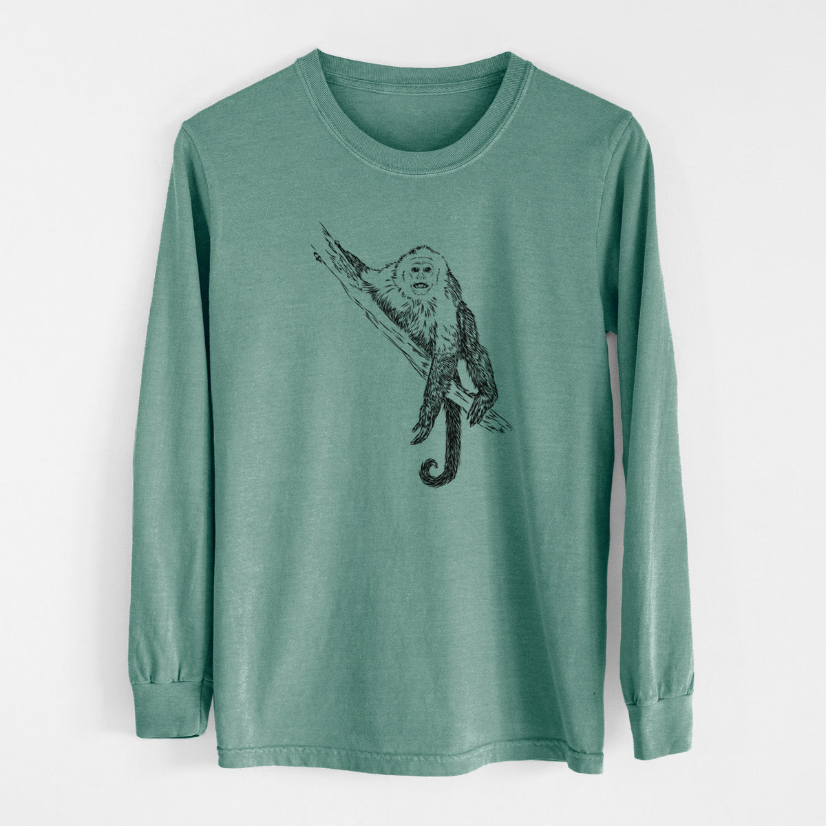 Capuchin Monkey - Cebus imitator - Unisex Comfort Colors 100% Cotton Long Sleeve