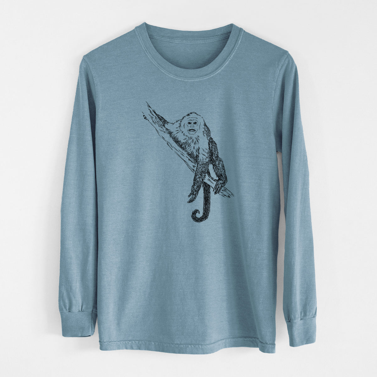Capuchin Monkey - Cebus imitator - Unisex Comfort Colors 100% Cotton Long Sleeve