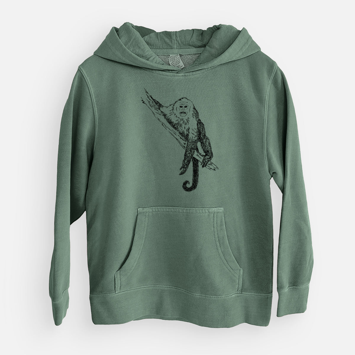 Capuchin Monkey - Cebus imitator - Youth Pigment Dyed Hoodie