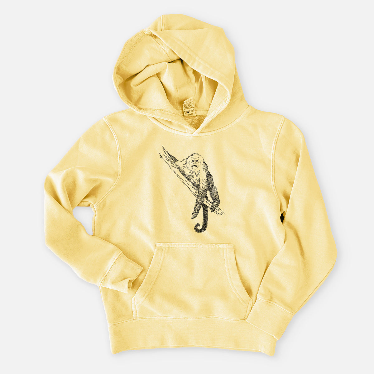 Capuchin Monkey - Cebus imitator - Youth Pigment Dyed Hoodie