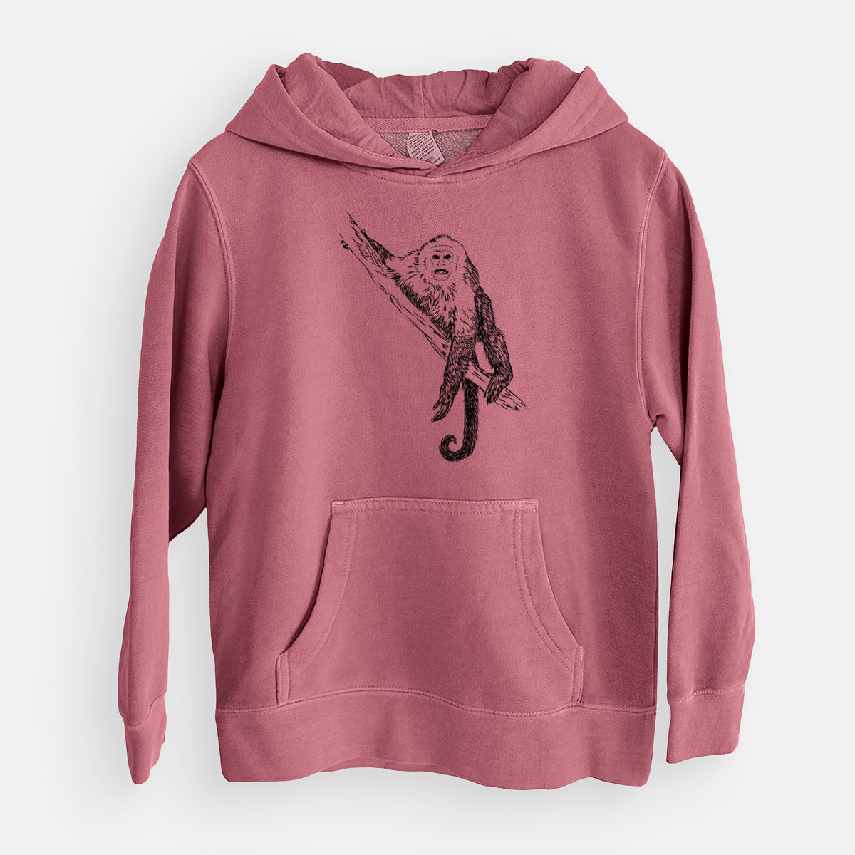 Capuchin Monkey - Cebus imitator - Youth Pigment Dyed Hoodie