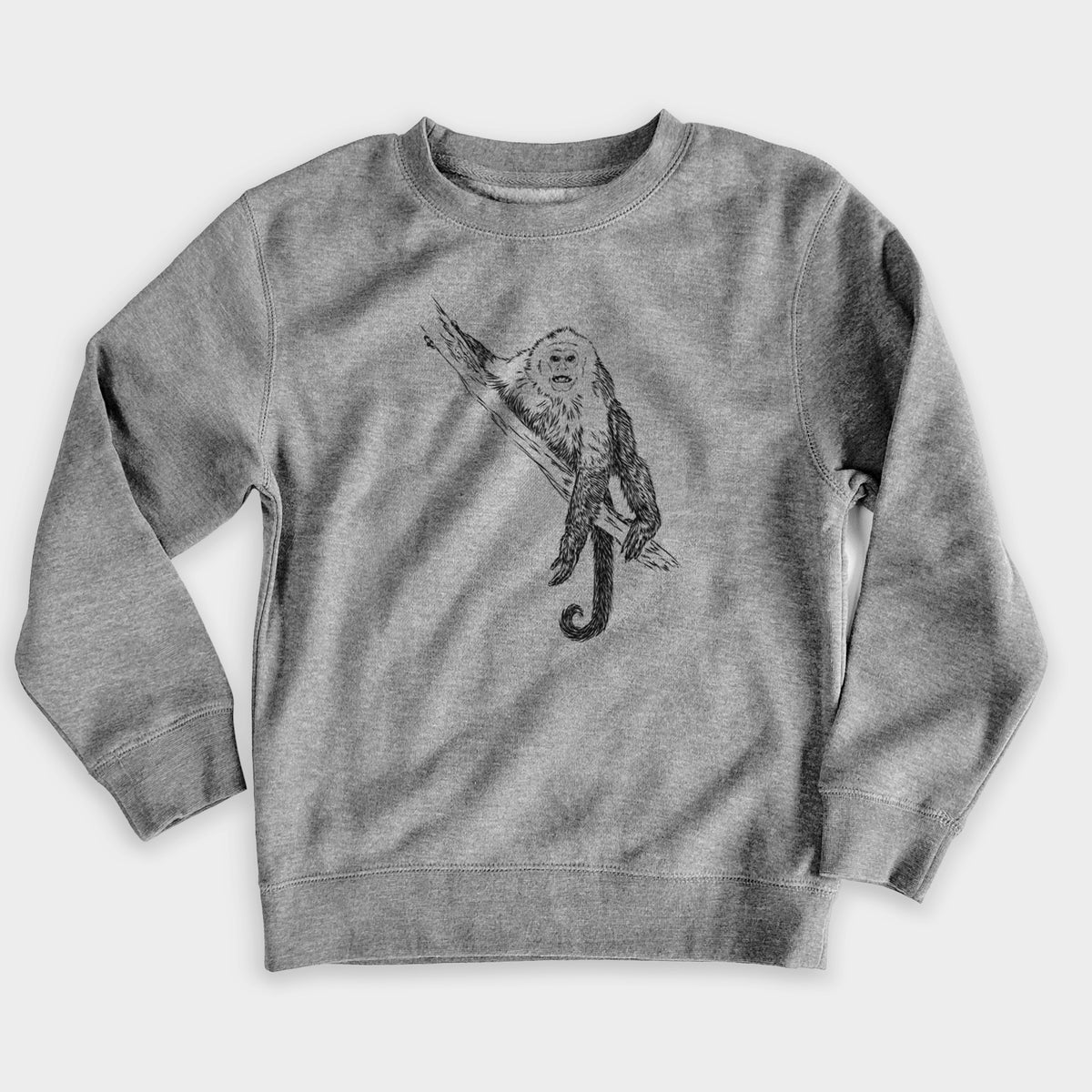 Capuchin Monkey - Cebus imitator - Youth Lightweight Crewneck Sweatshirt