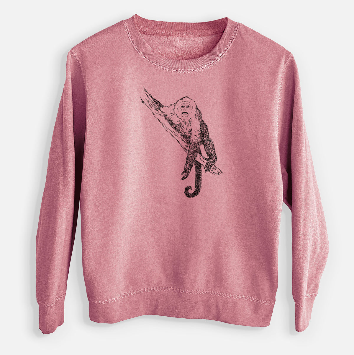 Capuchin Monkey - Cebus imitator - Youth Lightweight Crewneck Sweatshirt