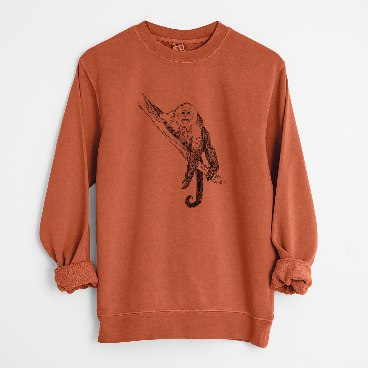 Capuchin Monkey - Cebus imitator - Unisex Pigment Dyed Crew Sweatshirt