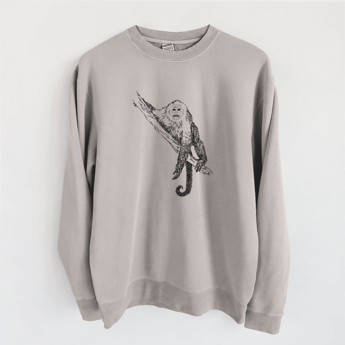 Capuchin Monkey - Cebus imitator - Unisex Pigment Dyed Crew Sweatshirt