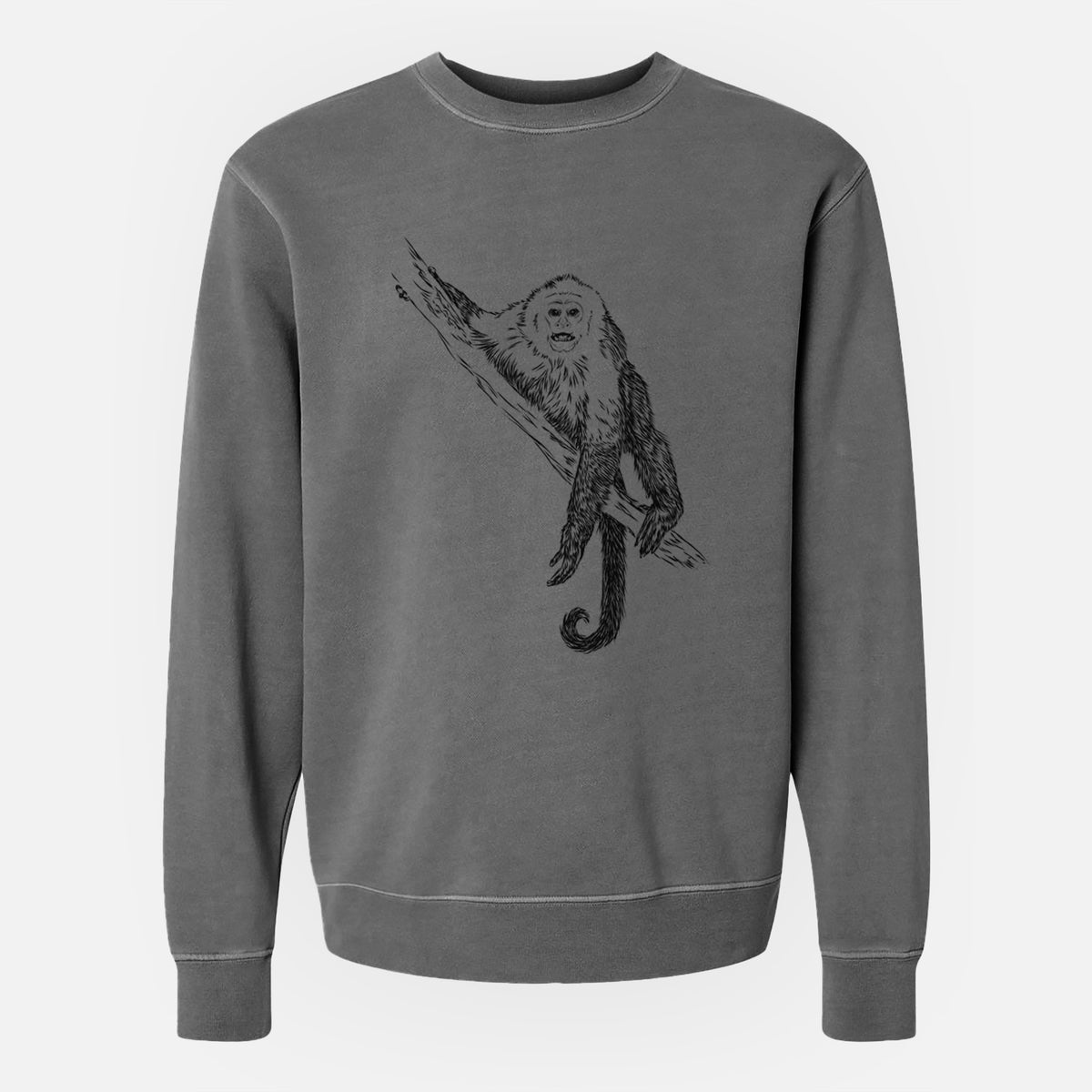 Capuchin Monkey - Cebus imitator - Unisex Pigment Dyed Crew Sweatshirt