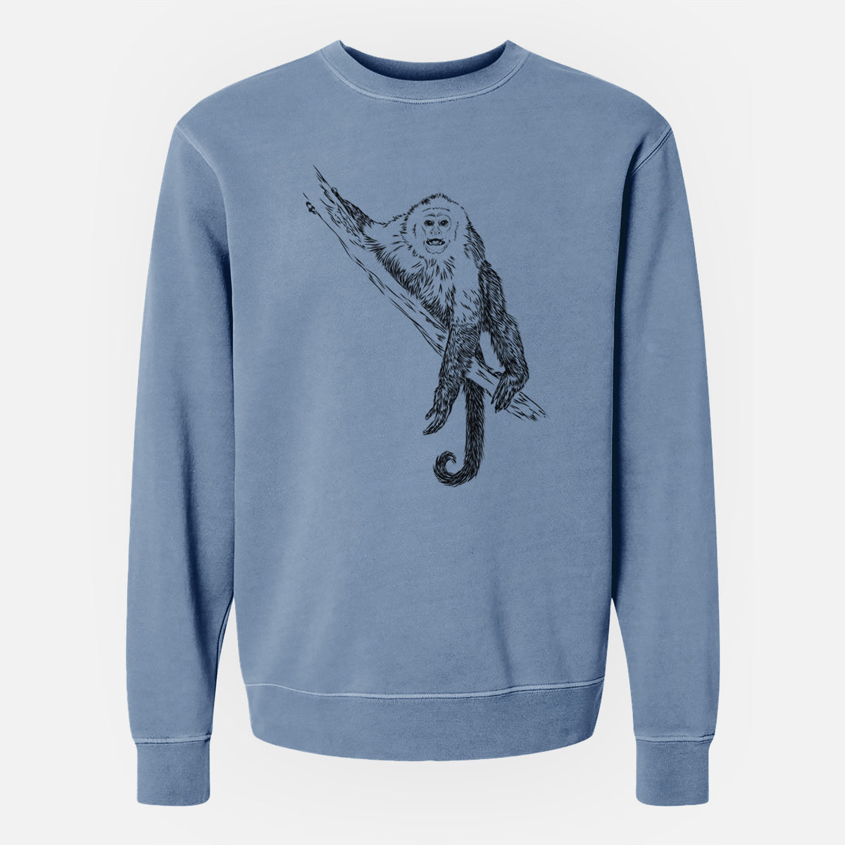 Capuchin Monkey - Cebus imitator - Unisex Pigment Dyed Crew Sweatshirt