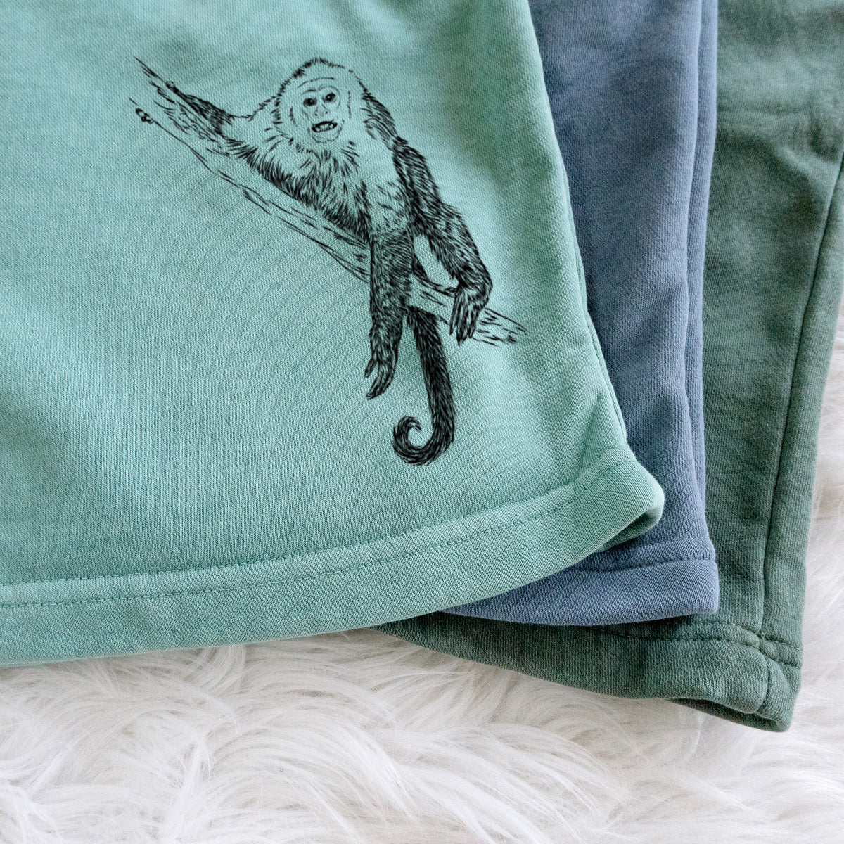 Capuchin Monkey - Cebus imitator - Unisex Pigment Dyed Shorts
