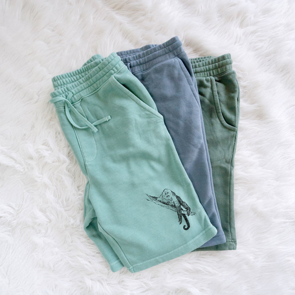 Capuchin Monkey - Cebus imitator - Unisex Pigment Dyed Shorts