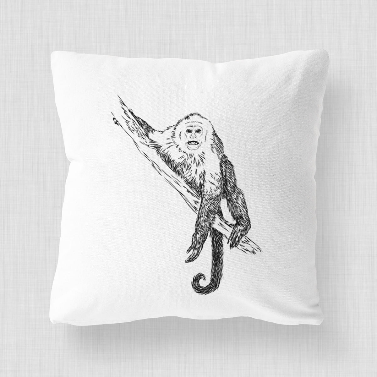 Capuchin Monkey - Cebus imitator - Throw Pillow Cover