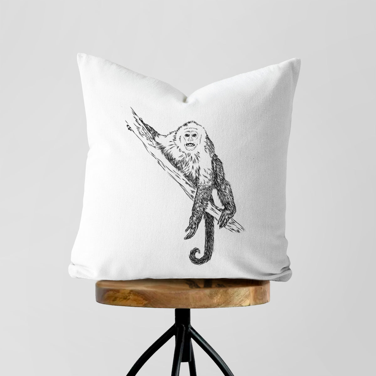 Capuchin Monkey - Cebus imitator - Throw Pillow Cover