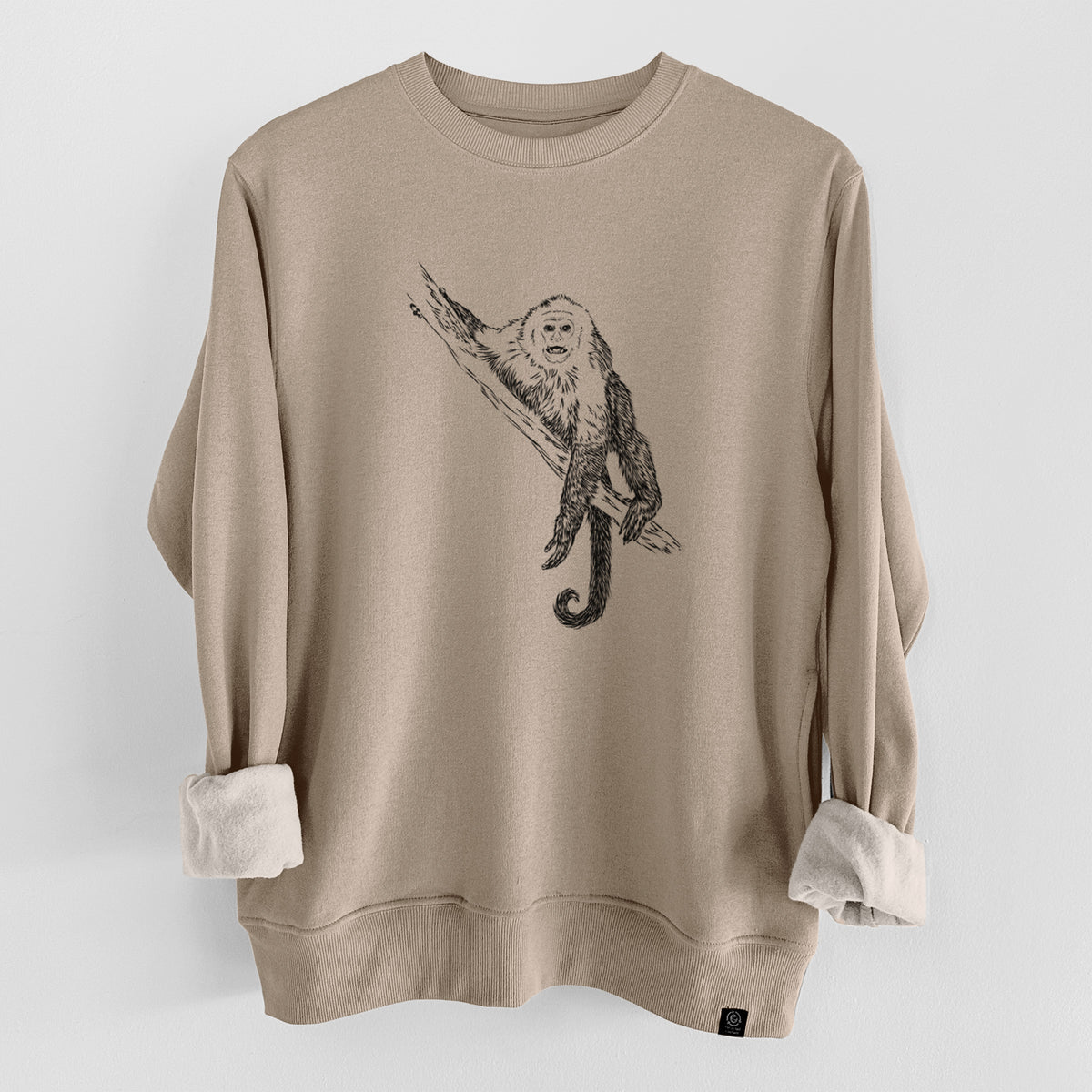 Capuchin Monkey - Cebus imitator  - Unisex Reclaimed Crewneck Sweatshirt