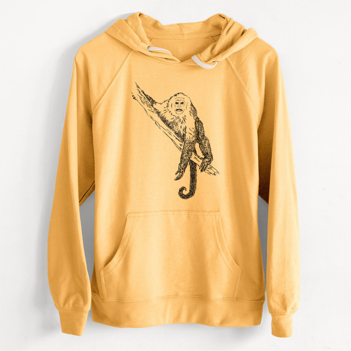 CLEARANCE - Capuchin Monkey - Cebus imitator  - Unisex Slim Fit Loopback Terry Hoodie