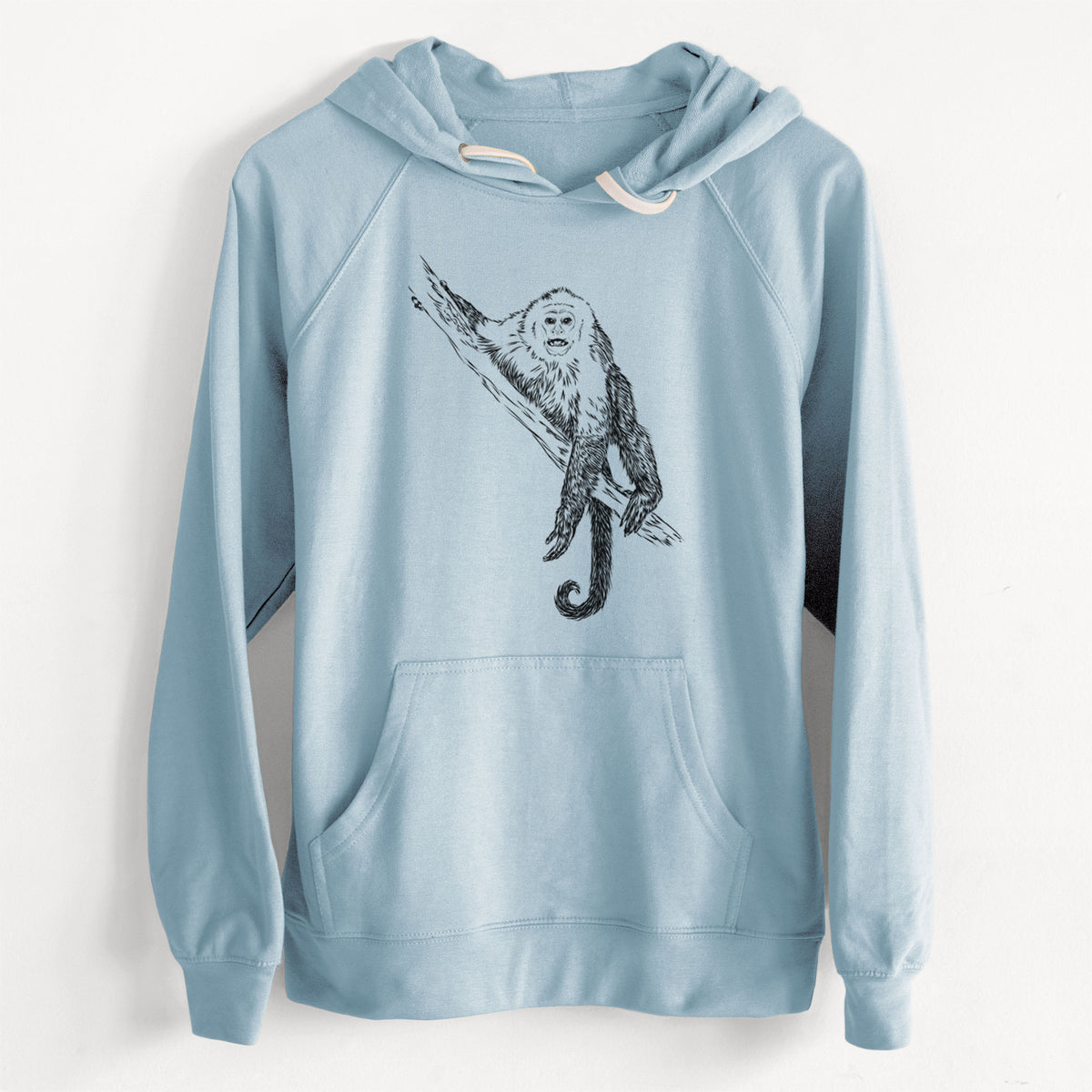 CLEARANCE - Capuchin Monkey - Cebus imitator  - Unisex Slim Fit Loopback Terry Hoodie