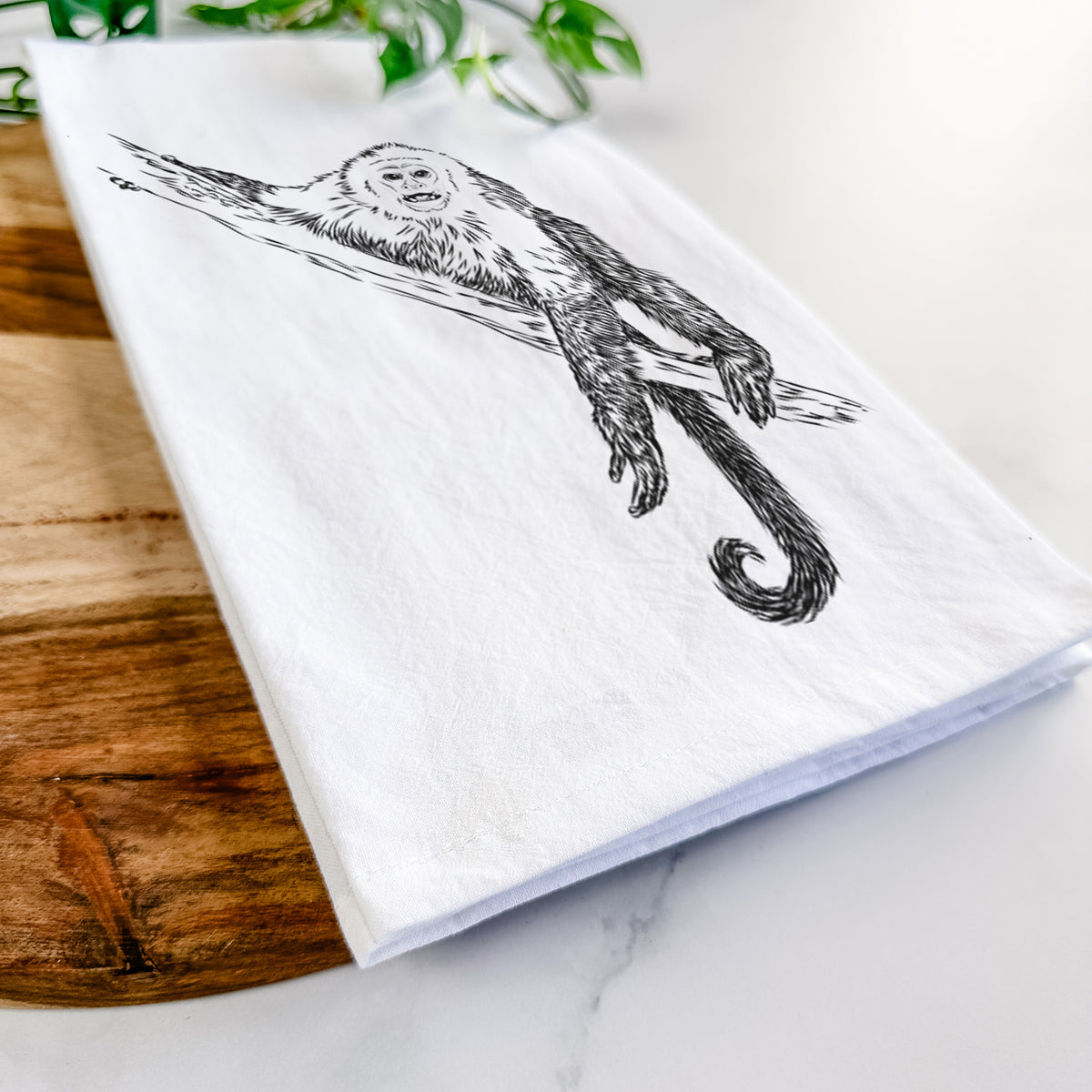 Capuchin Monkey - Cebus imitator Tea Towel