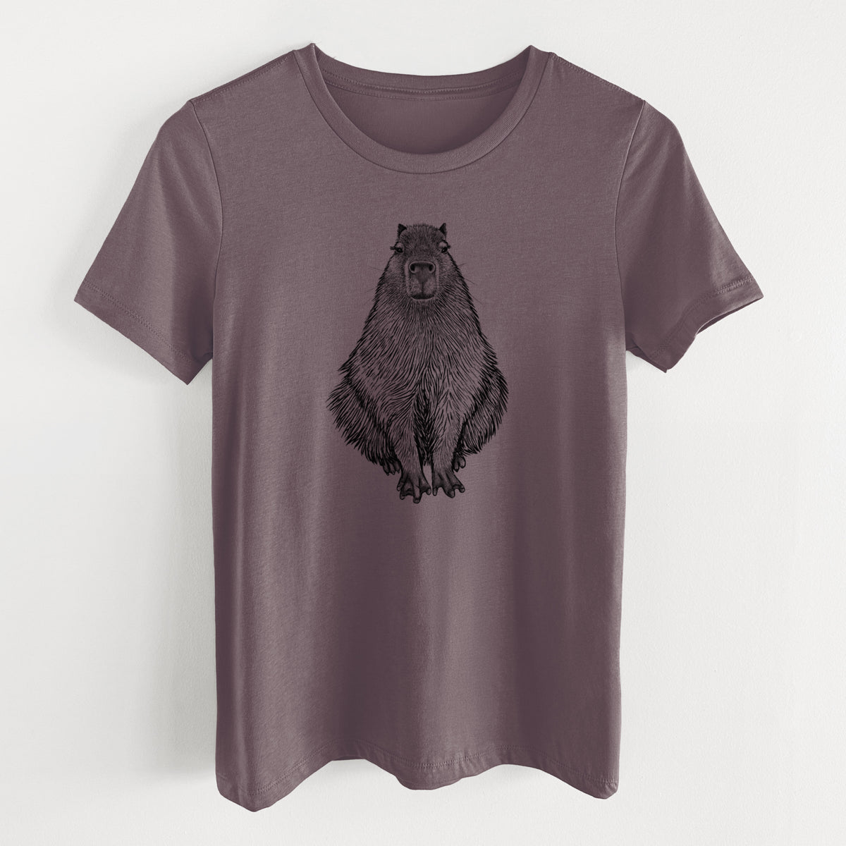 Capybara - Hydrochoerus hydrochaeris - Women&#39;s Lightweight Relaxed Fit 100% Cotton Crewneck