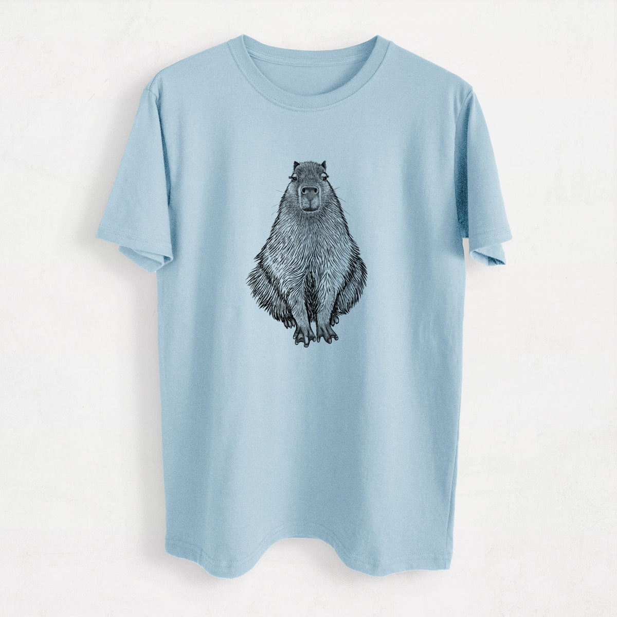 Capybara - Hydrochoerus hydrochaeris - Heavyweight Men&#39;s 100% Organic Cotton Tee