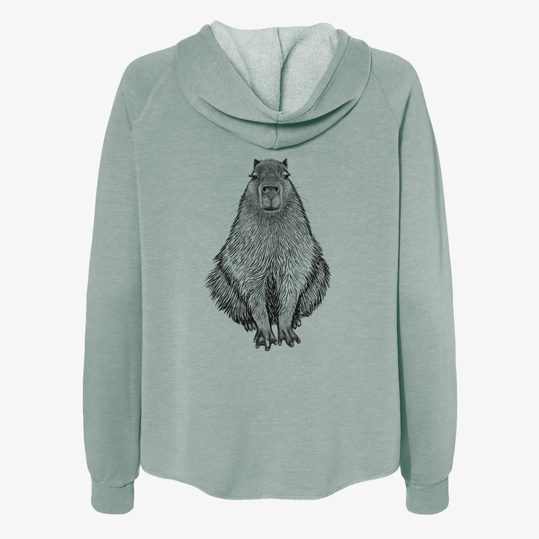 Capybara - Hydrochoerus hydrochaeris - Women's Cali Wave Zip-Up Sweatshirt