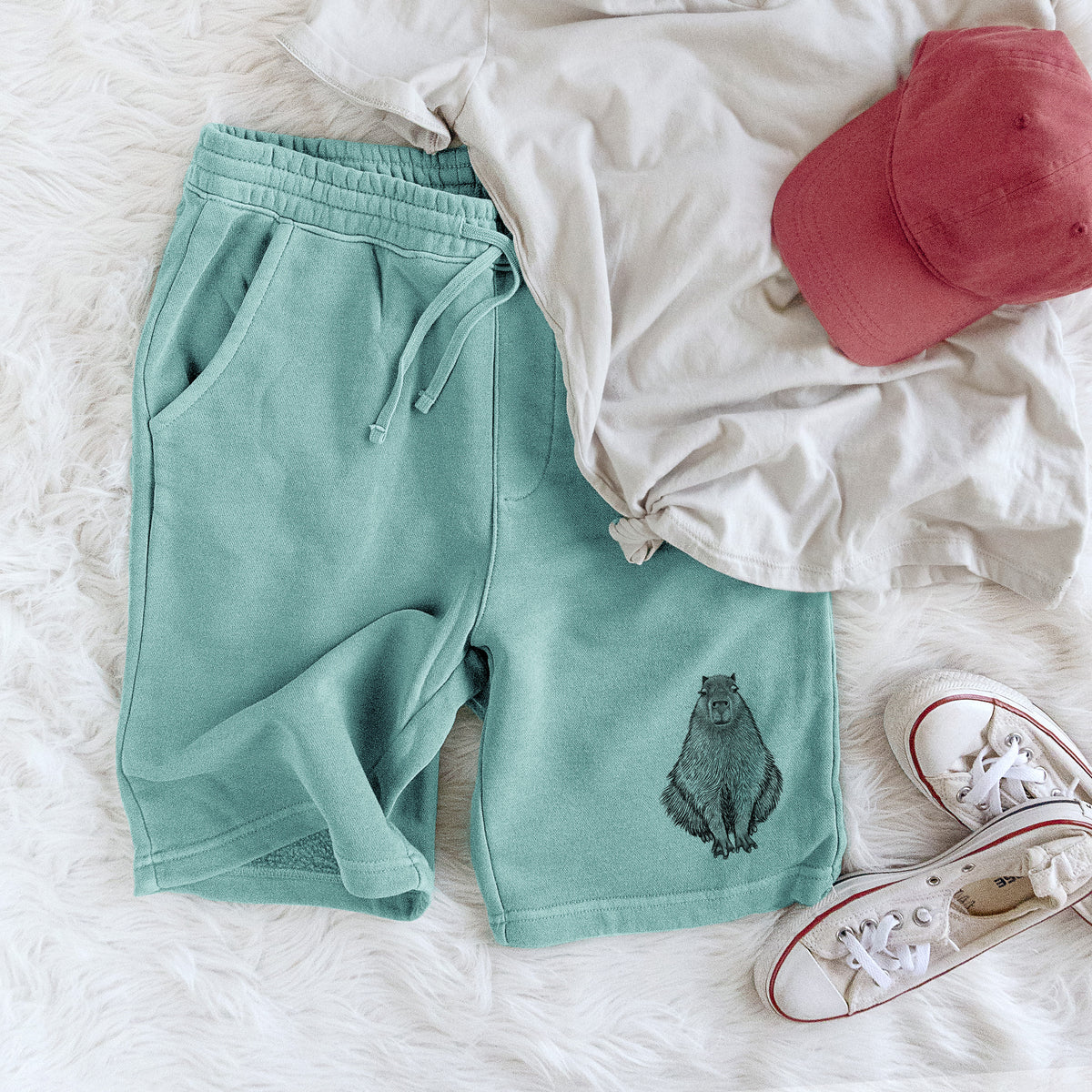 Capybara - Hydrochoerus hydrochaeris - Unisex Pigment Dyed Shorts
