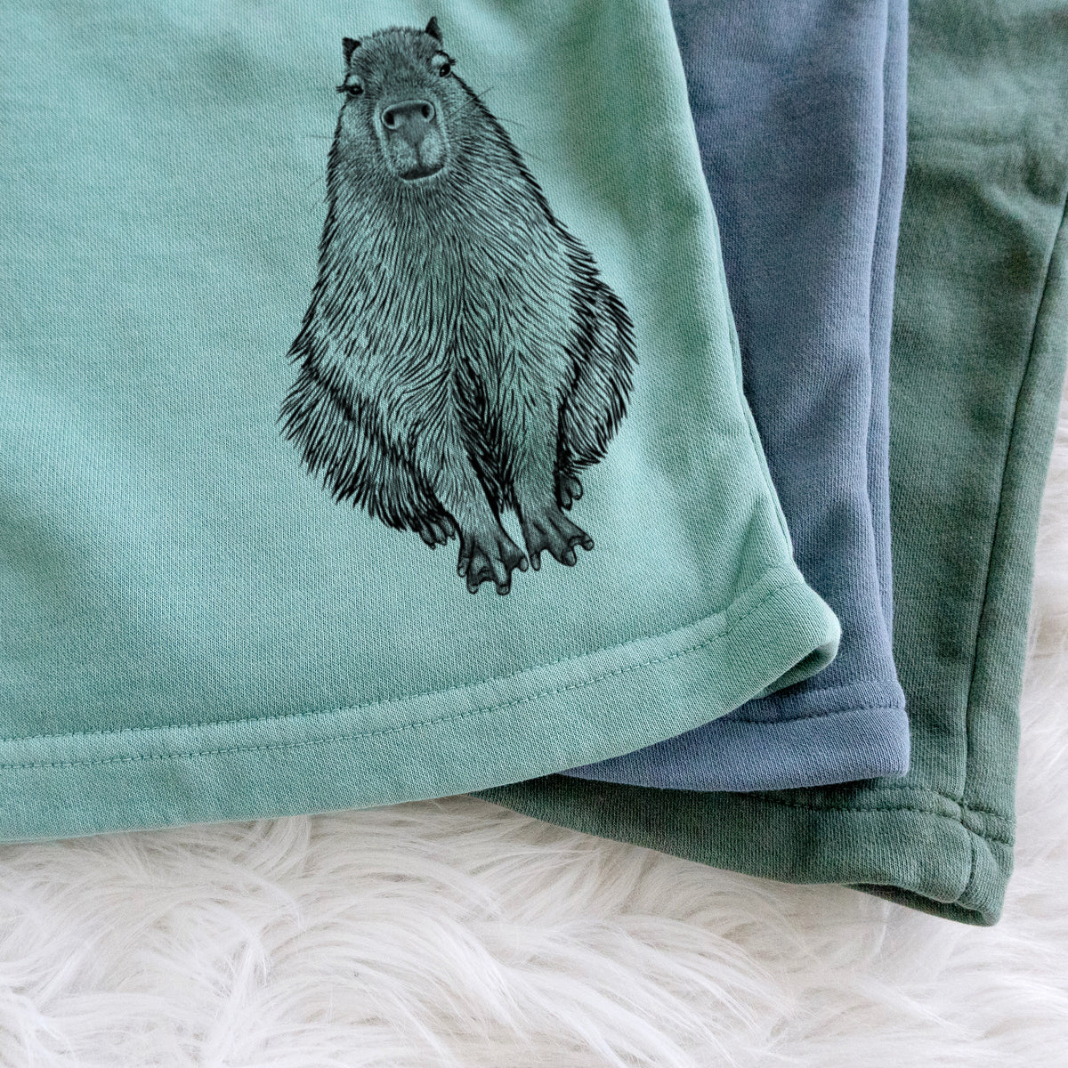 Capybara - Hydrochoerus hydrochaeris - Unisex Pigment Dyed Shorts