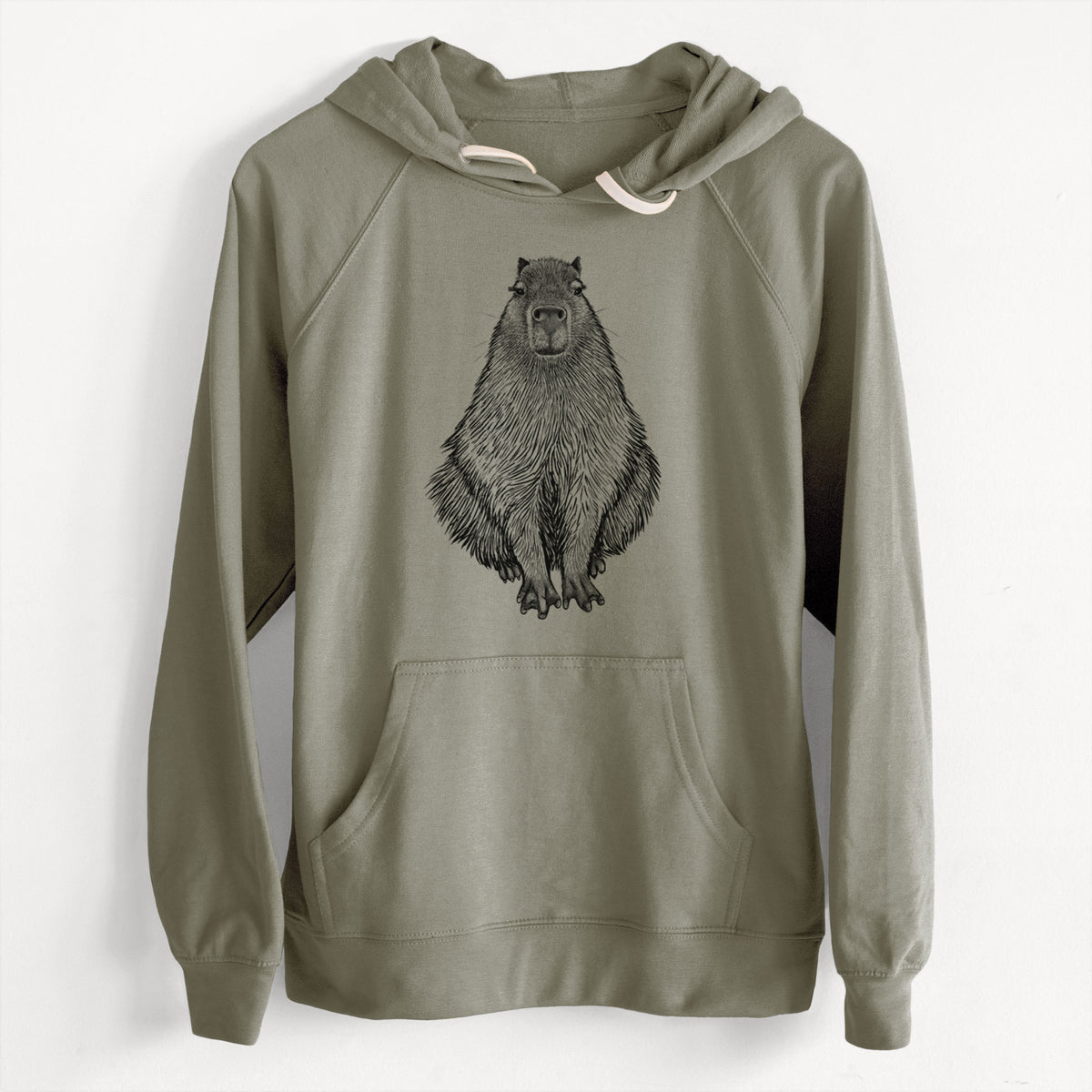 CLEARANCE - Capybara - Hydrochoerus hydrochaeris  - Unisex Slim Fit Loopback Terry Hoodie