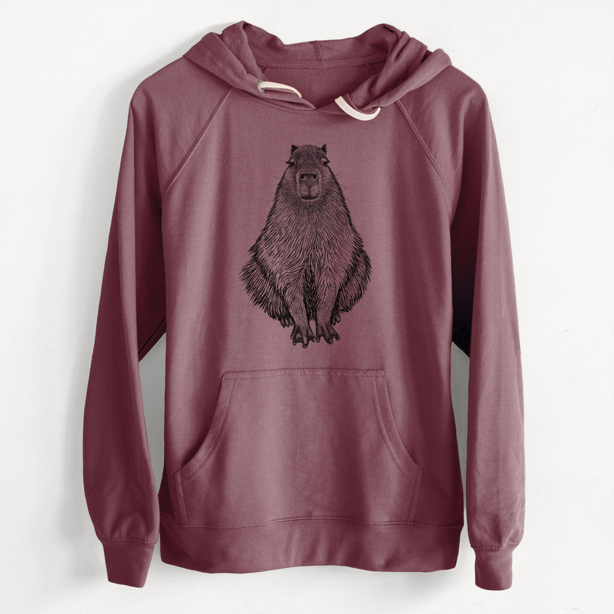 CLEARANCE - Capybara - Hydrochoerus hydrochaeris  - Unisex Slim Fit Loopback Terry Hoodie