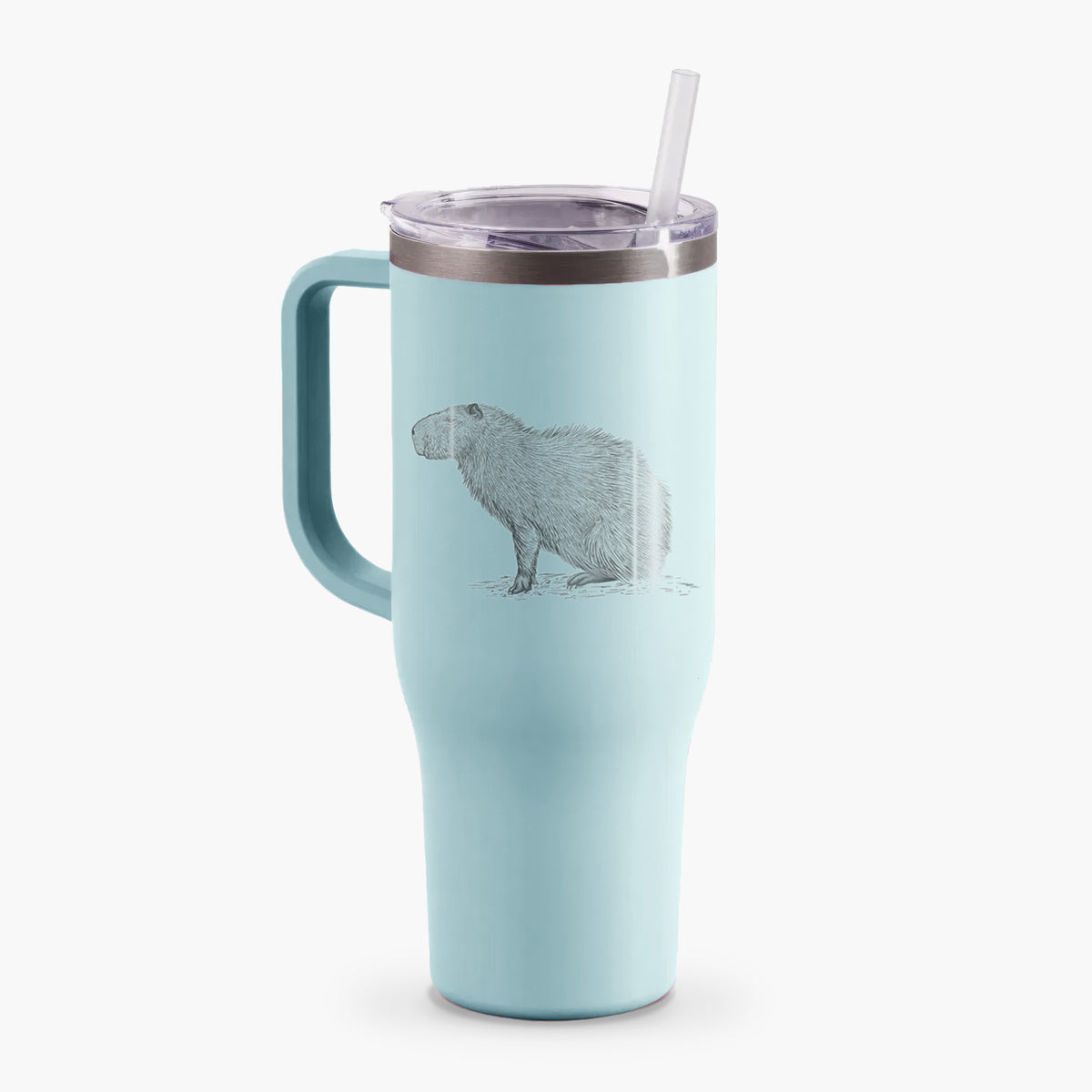 Capybara Profile - Hydrochoerus hydrochaeris - 40oz Tumbler with Handle