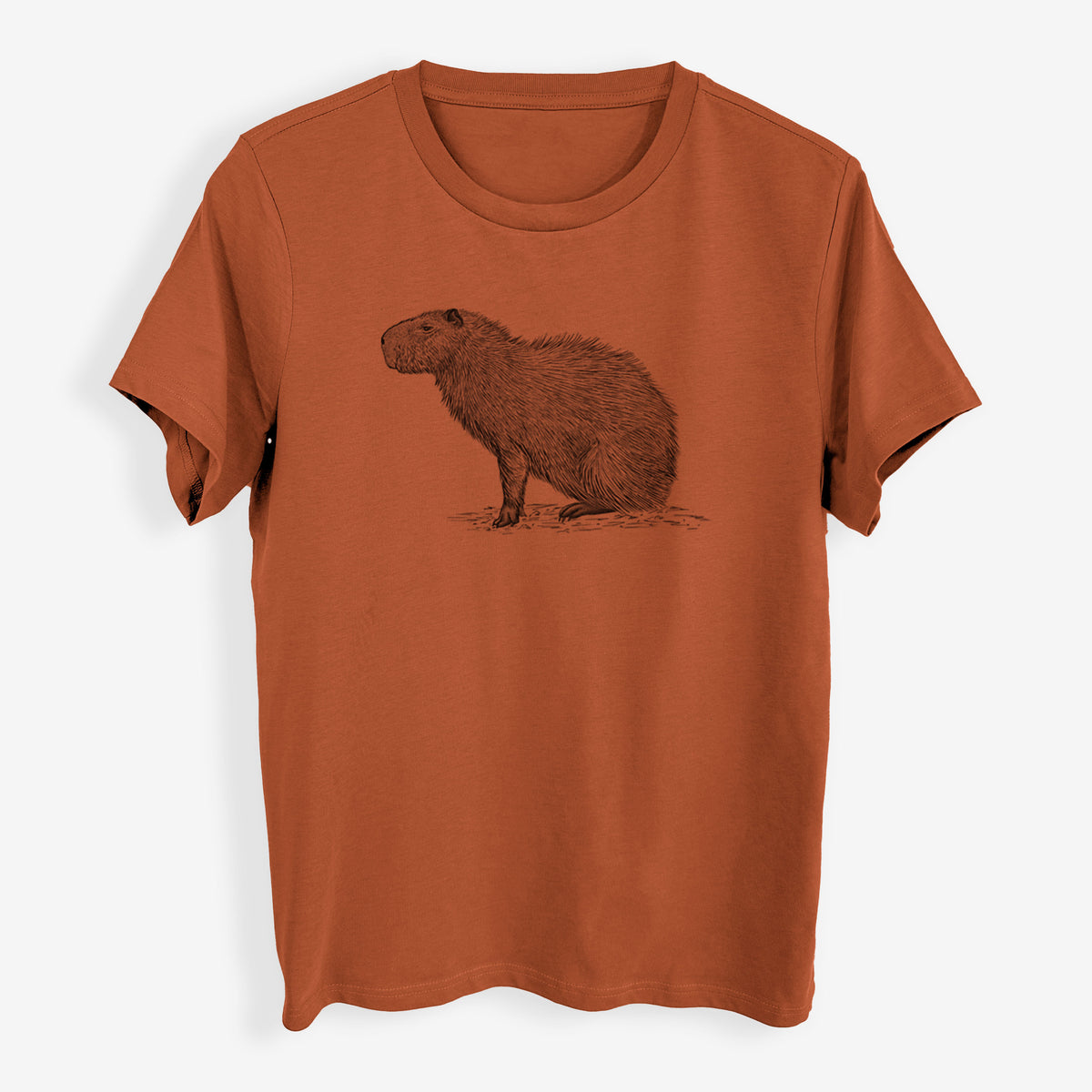 Capybara Profile - Hydrochoerus hydrochaeris - Womens Everyday Maple Tee