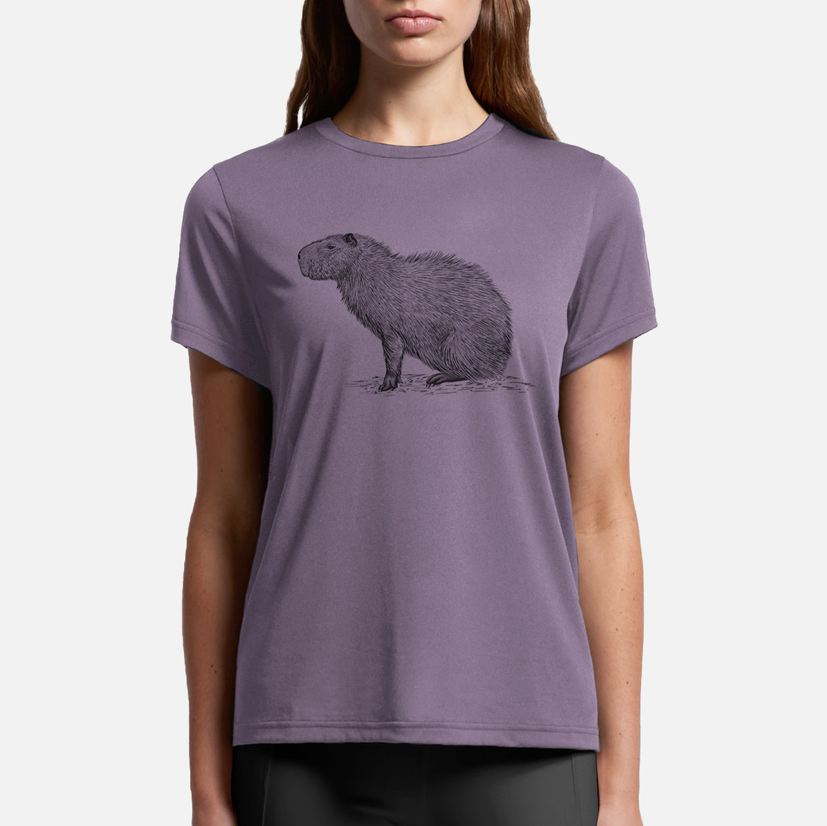 Capybara Profile - Hydrochoerus hydrochaeris - Womens Everyday Maple Tee