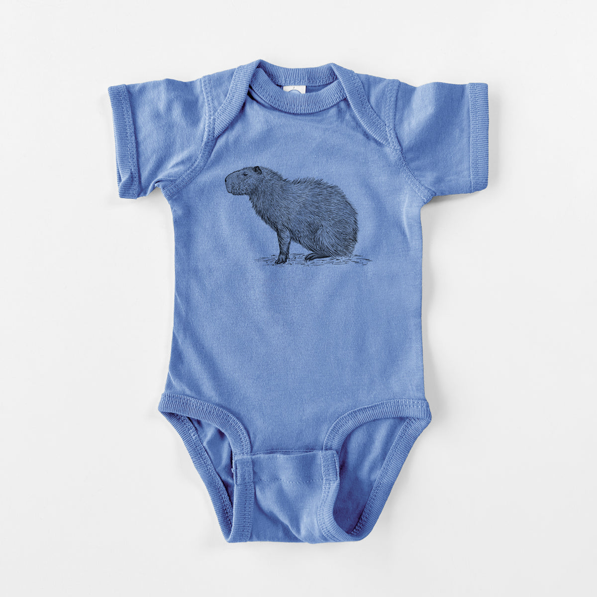 Capybara Profile - Hydrochoerus hydrochaeris - Baby Fine Jersey Bodysuit