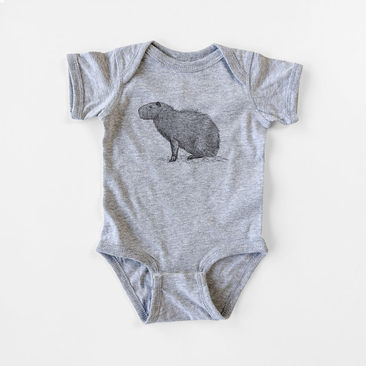 Capybara Profile - Hydrochoerus hydrochaeris - Baby Fine Jersey Bodysuit
