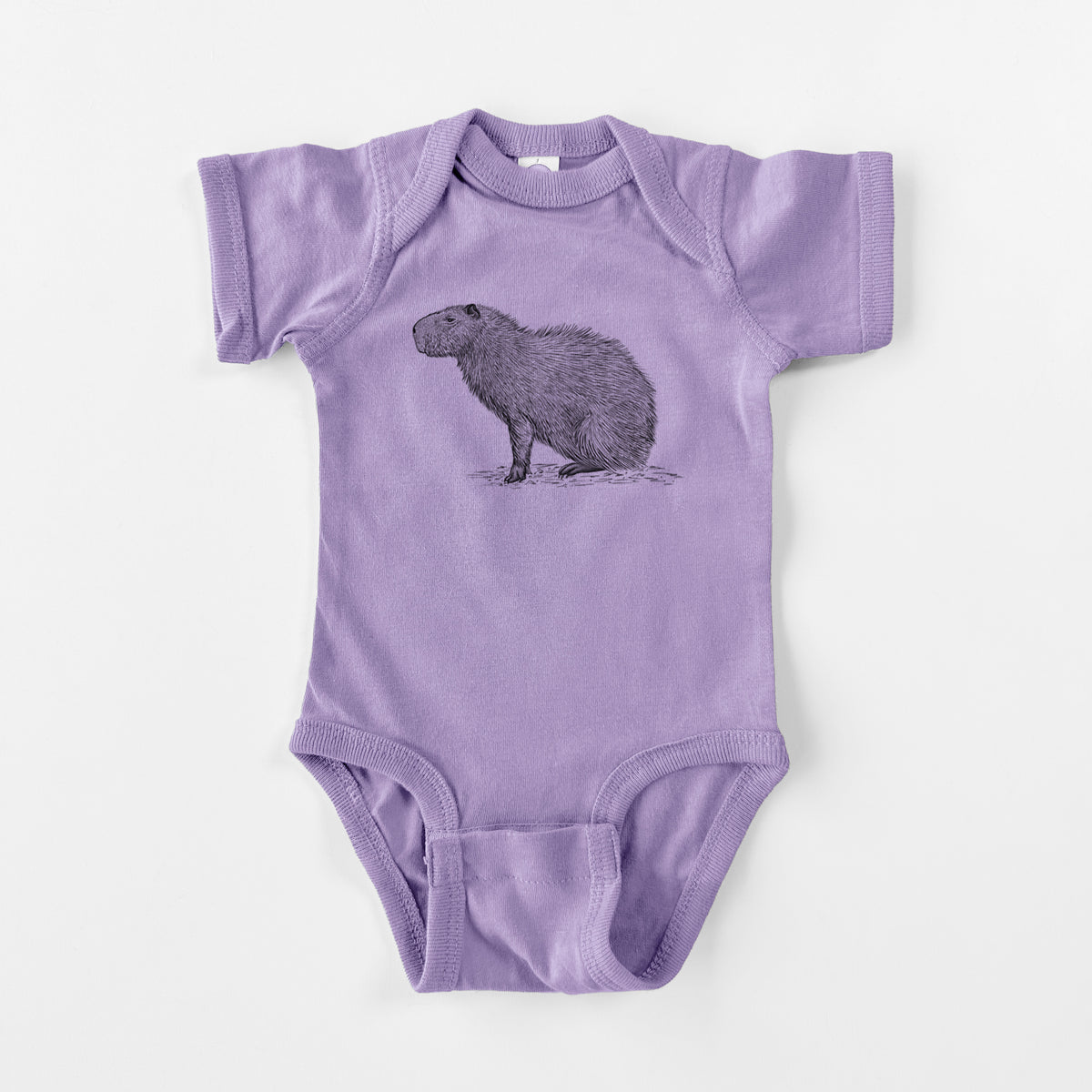 Capybara Profile - Hydrochoerus hydrochaeris - Baby Fine Jersey Bodysuit